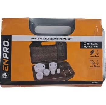 Příslušenství k nářadí Vrtáky korunkové BI-METALL, set 9 ks, ENPRO