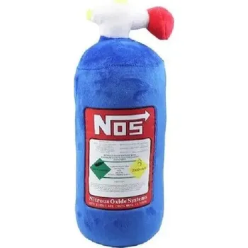 plyšák Plyšová NOS láhev 28 cm Polštářek do auta Dekorace interiéru Měkký plyš s výplní z PP bavlny Stylový doplněk pro automobilové nadšence