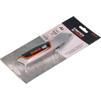 Pracovní nůž Nůž hliníkový s lichoběžníkovou čepelí, FASTER TOOLS