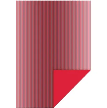 Happy Paper A4, 200 g/m2 - pruhovaný červený