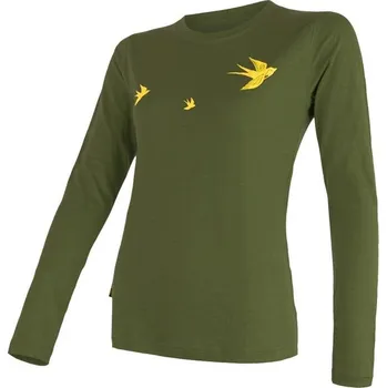 Dámské tričko triko dlouhé dámské SENSOR MERINO ACTIVE PT SWALLOW safari