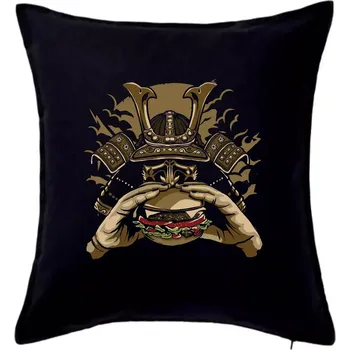 Polštář Samurai Burger - Polštář 50x50 - 50x50 - Pouze potah ( Černá )
