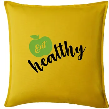 Polštář Eat Healthy - Polštář 50x50 - 50x50 - Pouze potah ( Žlutá )