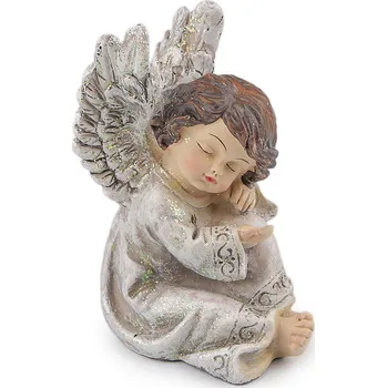 Vánoční dekorace Stoklasa Dekorace anděl (1 ks) béžovobílá zlatá