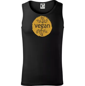 Vegan hnědá kruh - Tílko pánské Core - 2XL ( Černá )