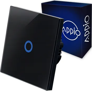 vypínač Appio 9602 jednoduchý spínač černý