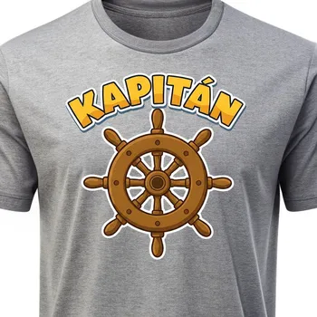 Pánské tričko Námořnické tričko Kapitán - velikost 134, Barva Šedá melír