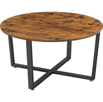 Konferenční stolek VASAGLE Kulatý konferenční stolek, 88x88x47cm, černý Konferenční stolek