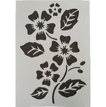 Šablona plastová pro kreativní tvoření - 15 x 21 - květina č.1