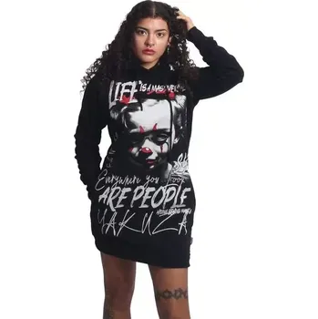 Dámské šaty Yakuza dámské mikinové šaty MASQUERADE SKULL GKB 27107 Black