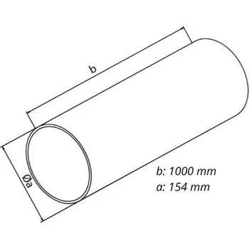 Ventilace Kanál kulatý V, Ø 154 x 1000 mm 0646