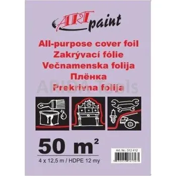 Fólie zakrývací HDPE, 12 µm, 4 x 12,5 m, průsvitná