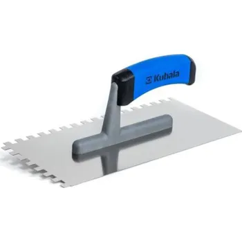 Zednické hladítko Hladítko nerez, zub 6 mm, 270 x 130 mm, gumová rukojeť