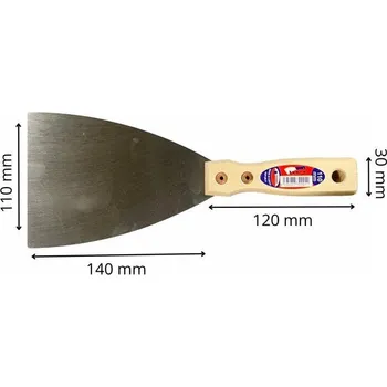 Malířská špachtle Špachtle ocel broušená YORK PROFI, 110 mm, dřevěná rukojeť