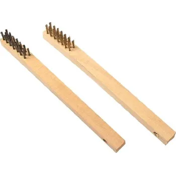 Drátěný kartáč Kartáč 3 řadý pomosazený, dřevo 200 mm, ENPRO