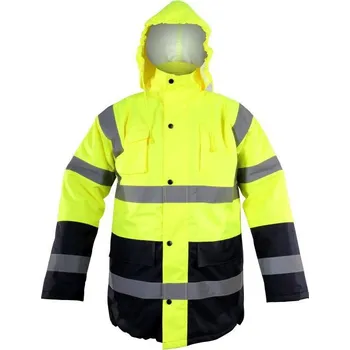 Bunda zimní reflexní, žlutá, 3XL, LAHTI PRO