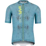 KARPOS Cyklistický dres s krátkým rukávem - VAL VIOLA - modrá/žlutá