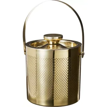 Nádoba na led Zlaté nerezové vědro na led se štípačkami