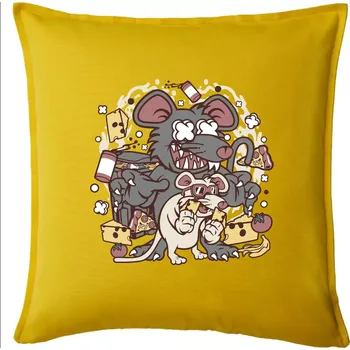 Polštář Myší restaurant - Polštář 50x50 - 50x50 - Pouze potah ( Žlutá )