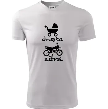 Dnes zítra cross - Dětské triko sportovní (dresovina) - 158 cm/12 let ( Bílá )