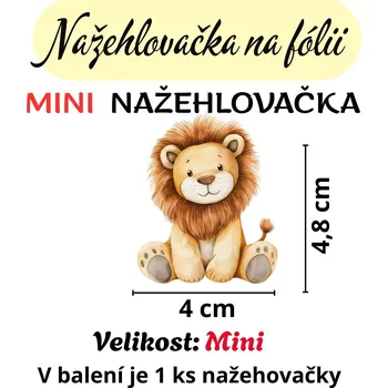 Nažehlovačky na fólii Nažehlovačka na fólii, LEV, 1 kus Zvolte VELIKOST motivu ZDE:: MINI velikost