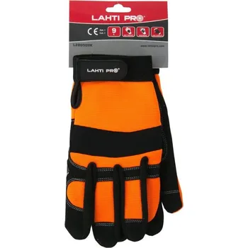 Pracovní rukavice Rukavice mechanické L280510P, černo-oranžové, vel.10, LAHTI PRO