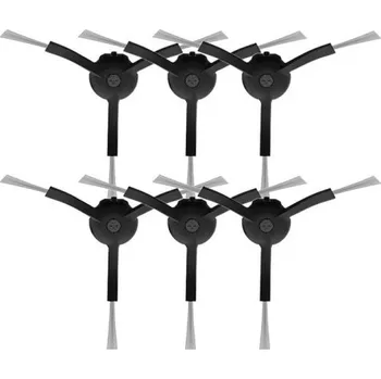 Hubice k vysavači 6 ks smetáčků pro robotický vysavač 32 mm štětinky Náhradní boční kartáče černá barva Příslušenství pro efektivní zlepšení vysávání