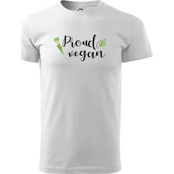 Pánské tričko Proud vegan - Triko extra velké (5-8XL) - 8XL ( Bílá )