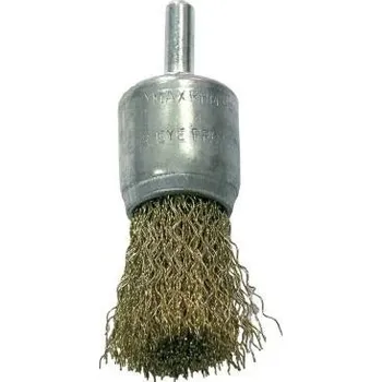 Drátěný kartáč Kartáč koncový, vlnitý, stopka Ø 17 mm, PROLINE
