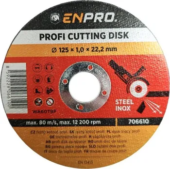 Řezný kotouč Kotouč na kov řezný PROFI, Ø 125 x 1 x 22,2 mm, ENPRO
