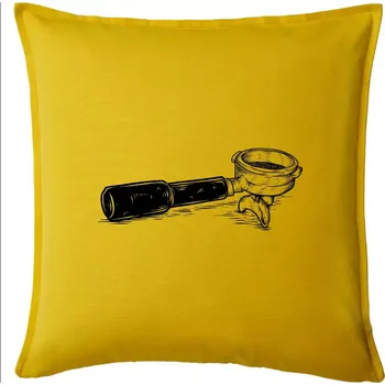 Polštář Páka kávovar - Polštář 50x50 - 50x50 - Pouze potah ( Žlutá )