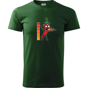 Pánské tričko Stupnice pálivé - Triko extra velké (5-8XL) - 8XL ( Lahvově zelená )