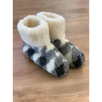 Dámské pantofle Vlněné bačkory vzorované Velikost: 38