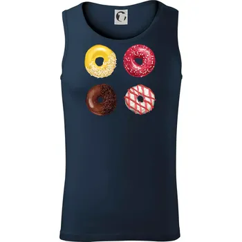 4 donuty - Tílko pánské Core - M ( Námořní modrá (velmi tmavá - téměř černá) )