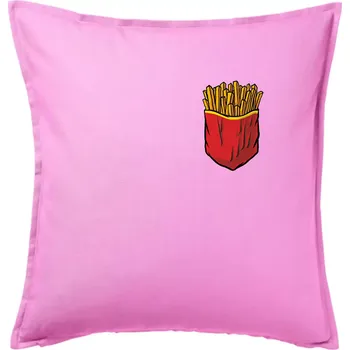 Polštář Hranolky v kapse - Polštář 50x50 - 50x50 - Pouze potah ( Růžová )