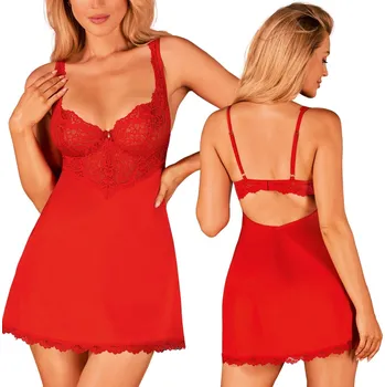 Podprsenka OBSESSIVE AMOR ČERVENÁ TRIČKO A TANGA L/XL