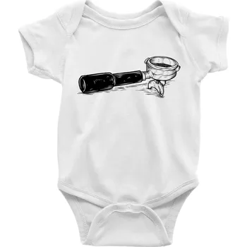 Páka kávovar - Body kojenecké s krátkým rukávem - Krátký r. 18-24 měs ( Bílá )