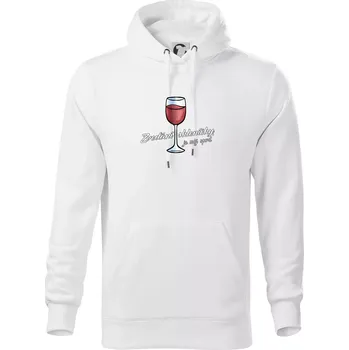 Pánská mikina Zvedání skleničky je můj sport - Mikina pánská Cape s kapucí - 5XL ( Bílá )