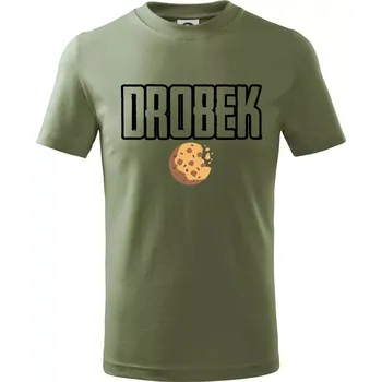 Chlapecké oblečení Drobek - sušenka - Tričko dětské bavlněné - 98 cm / 2 roky ( Khaki )