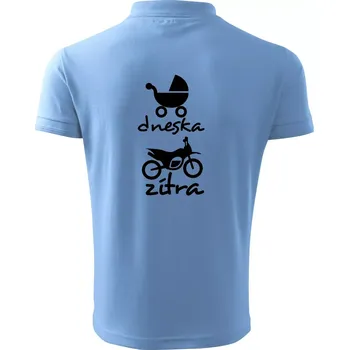 Pánská košile Dnes zítra cross - Polokošile pánská Pique Polo 203 - 2XL ( Pyžamově světlá modrá )