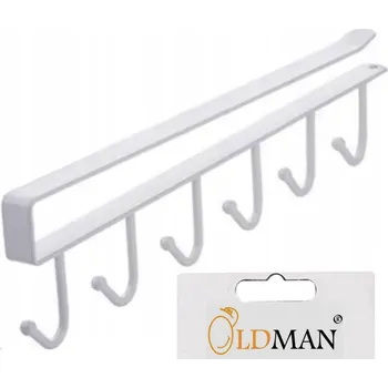 Věšák Věšák na šálky, příslušenství, hadřík, držák pod poličku Oldman, 6 háčků, 26 cm