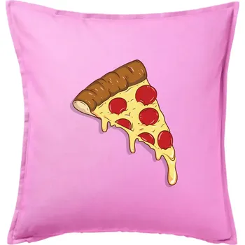 Polštář Pizza pro gurmány - Polštář 50x50 - 50x50 - Pouze potah ( Růžová )