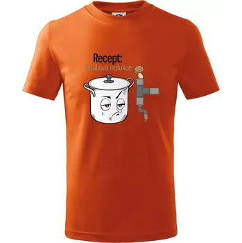 Chlapecké tričko Recept houbová redukce - Tričko dětské bavlněné - 134 cm/8 let ( Oranžová )