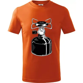 Chlapecké tričko Kempingový vařič - Tričko dětské bavlněné - 146 cm/10 let ( Oranžová )