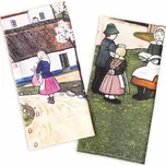 Utěrky JOSEF LADA JARO NA VSI, zelená, 2 kusy 50x70cm