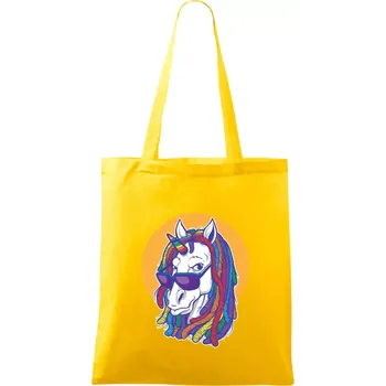 Rasta unicorn - Taška bavlněná - 42 x 38 cm ( Žlutá )