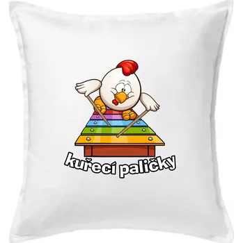 Polštář Kuřecí paličky - Polštář 50x50 - 50x50 - Pouze potah ( Bílá )
