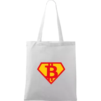 SuperBitcoin - Taška bavlněná - 42 x 38 cm ( Bílá )
