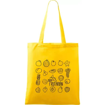 Jsem frutarián - ovoce - Taška bavlněná - 42 x 38 cm ( Žlutá )
