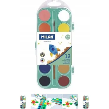 Vodová barva Akvarelové barvy Milan 12 ks